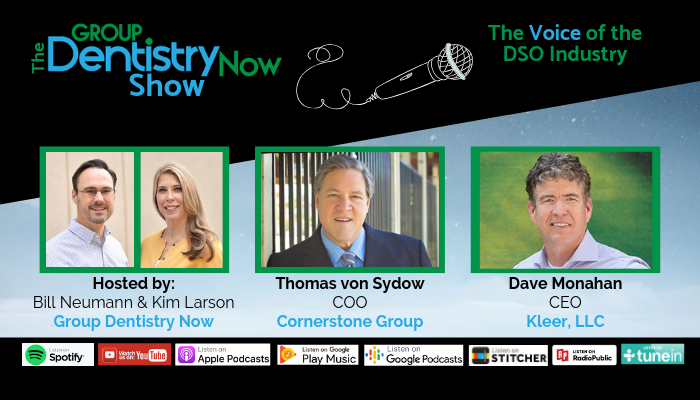Thomas von Sydow of Cornerstone Group Featured on the Group Dentistry Now Podcast